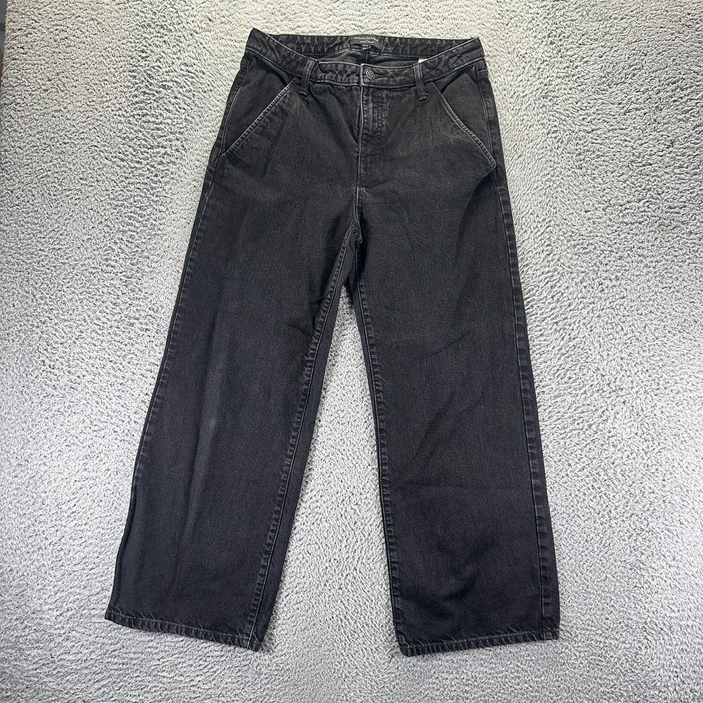 Banana Republic‎ Jeans Womens 12 Black Fleece Lined Straight Workwear High Rise